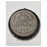 1904 US BARBER DIME