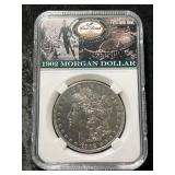 1902 US MORGAN SILVER DOLLAR SLABBED