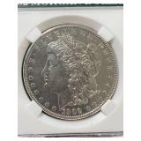 1902 US MORGAN SILVER DOLLAR SLABBED