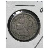 1873 US 3 CENT NICKEL