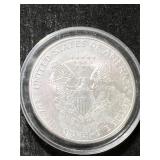 2000 AMERICAN SILVER EAGLE 1 TROY OZ .999 FINE SILVER IN COLOR