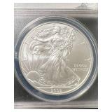 2009 AMERICAN SILVER EAGLE ANACS MS70
