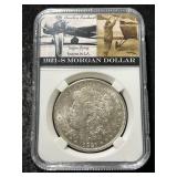1921-S US MORGAN SILVER DOLLAR SLABBED