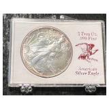 1988 AMERICAN SILVER EAGLE 1 TROY OZ .999 FINE SILVER IN CASE