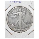 1943-S US WALKING LIBERTY HALF DOLLAR