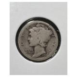 1916 US MERCURY DIME