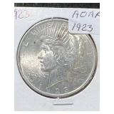 1923 US PEACE SILVER DOLLAR