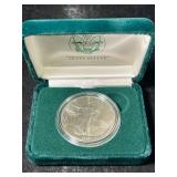 1989 AMERICAN SILVER EAGLE 1 TROY OZ .999 FINE SILVER IN BOX