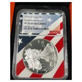 2018 PROOF AMERICAN SILVER EAGLE NGC PF70 ULTRA CAMEO IN BOX