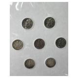 GREAT AMERICANS COINS & STAMPS 7 COIN ROOSEVELT DIME BOOK
