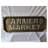 Farmers Market Wooden Sign