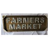 Farmers Market Wooden Sign