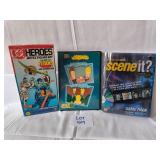 VINTAGE Beavis & Butthead on DVD, Scene it DVD game and DC Heroes Metal Figure Set
