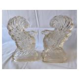 Glass Eagle Bookends