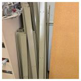 Lot of Office Cubicle Panels, Metal Frames, Trim Rails, and Hardware