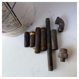 Lot of Black Iron Pipe Fittings and Nipples