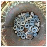 Lot of Large Nuts and Flat Washers