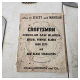 Craftsman Bench Saw Molding Head Cutter and Circular Saw Blade Lot