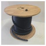 Spool of Black Heavy Gauge Electrical Cable Wire
