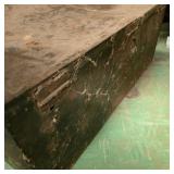 Black Metal Storage Chest with Handles