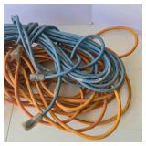 Lot of Blue and Orange Extension Cords