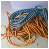 Lot of Blue and Orange Extension Cords