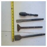 Lot of Masonry Chisels and Hammer Drill Bits