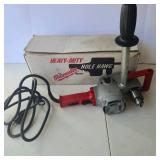 Milwaukee Heavy-Duty Hole Hawg Right Angle Drill with Side Handle and Box