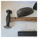 Lot of 5 Auto Body Sheet Metal Hammers and Dollies