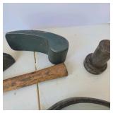 Lot of 5 Auto Body Sheet Metal Hammers and Dollies