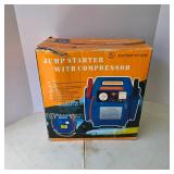 Portable Jump Starter with Air Compressor, Charger and Original Box