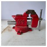 Red 8 1/2 Inch Bench Vise with Swivel Base