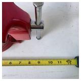 Red 8 1/2 Inch Bench Vise with Swivel Base