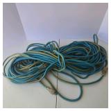 Lot of Blue and Yellow Extension Cords