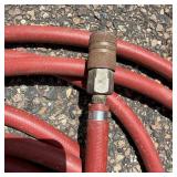 Heavy Duty Red Air Hose with Quick Connect Coupler