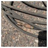 Gray Air Hose with Quick Connect Fittings