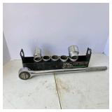 Thorsen 9 Piece 3/4' Drive Socket Set with Ratchet and Metal Holder