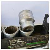 Thorsen 9 Piece 3/4' Drive Socket Set with Ratchet and Metal Holder
