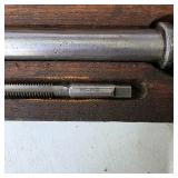 Vintage Tap and Die Set in Wooden Case with Assorted Dies and Taps