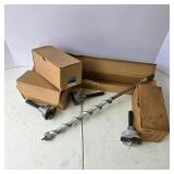Lot of Woodworking Drill Bits and Cutting Tools with Storage Boxes