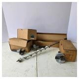 Lot of Woodworking Drill Bits and Cutting Tools with Storage Boxes