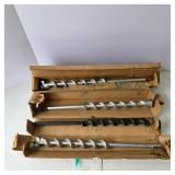 Lot of Long Wood Auger Drill Bits