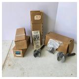 Lot of Woodworking Forstner Bits and Boring Accessories with Storage Boxes