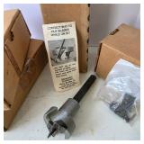 Lot of Woodworking Forstner Bits and Boring Accessories with Storage Boxes