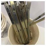 Lot of Metal Drawer Slides and Slide Hardware