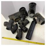 Lot of Black ABS Drain Pipe Fittings