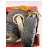Lot of Heavy Duty Pneumatic Caster Wheels