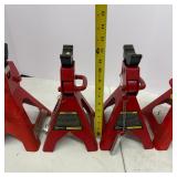 Lot of 4 Red Automotive Jack Stands