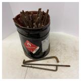 Bucket of anchor bolts