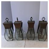 Lot of 4 Hanging Lantern Light Fixtures